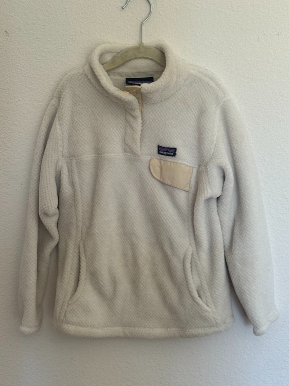 Patagonia Kids Ivory Synchilla Snap-T Fleece Pullover S 7-8